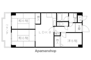 エクセリィ桂【206号室】の間取り