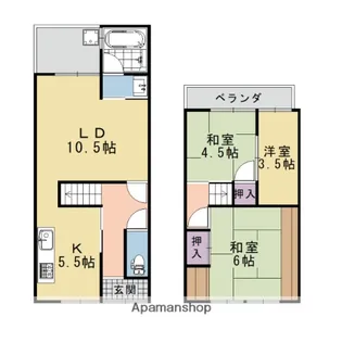 京都府京都市西京区上桂森上町【一戸建】の間取り