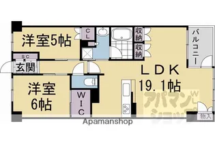 ブランズ京都円町【4階】の間取り