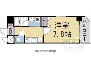 ベラジオ雅び四条通II【7階】の間取り