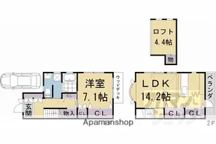 京都府京都市中京区壬生松原町【一戸建】の間取り