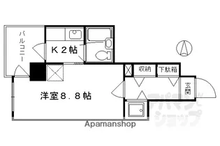 ライオンズマンション四条大宮【705号室】の間取り