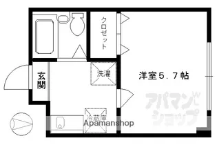 バインオークMETS【203ベ号室】の間取り