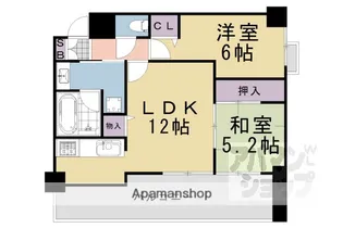 メロディーハイム堺町【1102号室】の間取り