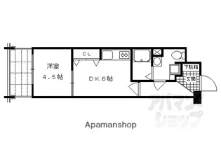 ORYZA三条西洞院【303号室】の間取り