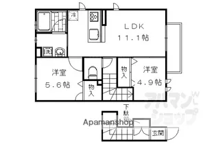 シャーメゾンもくもくIII【202号室】の間取り