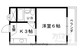 ヴィラ円町【302号室】の間取り