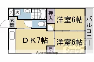 セントポーリア太秦I【205号室】の間取り