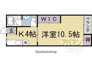 1Kの間取り画像
