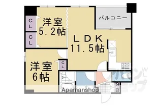 デ リード御池【306号室】の間取り