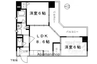 ロイヤル御池【204号室】の間取り