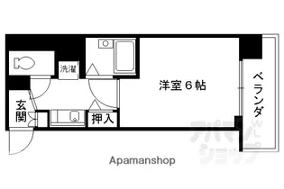 エステムコート京都烏丸【602号室】の間取り
