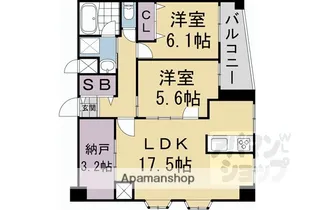 藤和シティホームズ堺町通【501号室】の間取り