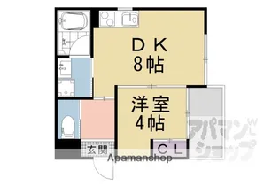カルハート太秦天神川IIA棟【2階】の間取り