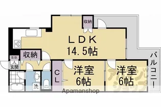 アクシス葛野【1階】の間取り