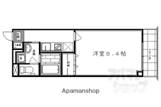 アンプルールフェール太秦I【107号室】の間取り