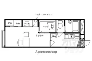 レオパレスメゾンドールほのか【1階】の間取り