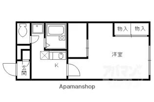 レオパレスアルモニ2番館【107号室】の間取り
