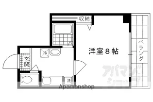 E.ZE.御所南【201号室】の間取り