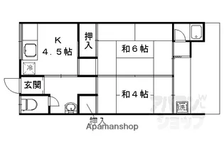 第一北原ハイツ【1階】の間取り