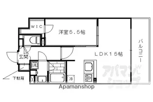 プレサンス京都西院【1階】の間取り