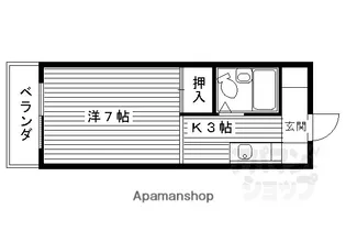 ハウスヴィラ田中【206号室】の間取り