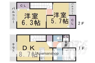 緑樹III【108号室】の間取り