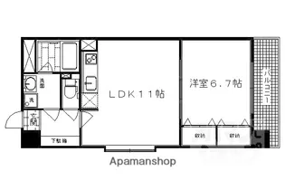 パレフルーヴ五条【6階】の間取り