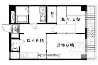 西京極ハイツ【520号室】の間取り