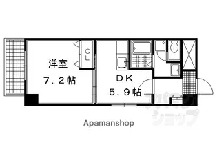 テルマーノ西洞院【204号室】の間取り