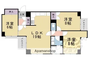エギュー ド ブランシェ【403号室】の間取り