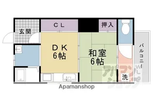オークハウス【203号室】の間取り