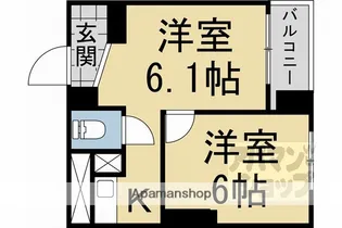 二条プラザ【615号室】の間取り