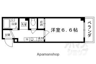 AMARE亀乃子【402号室】の間取り