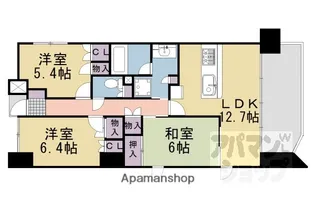 六角高倉パーク・ホームズ【501号室】の間取り