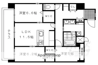 グラン アミール御池【308号室】の間取り