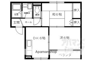 メゾン・ド・ボワI【102号室】の間取り