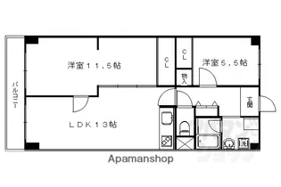 マンハイム五条【718号室】の間取り