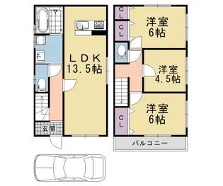 京都府京都市西京区大枝塚原町【一戸建】の間取り