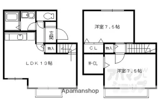 ETERNAL WOOD II(エターナルウッド)【1号室】の間取り