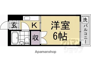 ピエスあさのB棟【403号室】の間取り