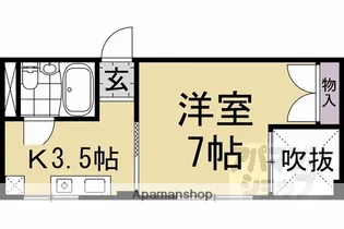 1Kの間取り画像