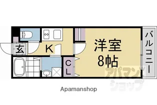 NEXT LIFE 太秦天神川 III【105号室】の間取り