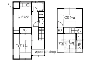 京都府京都市西京区御陵荒木町【テラスハウス】の間取り