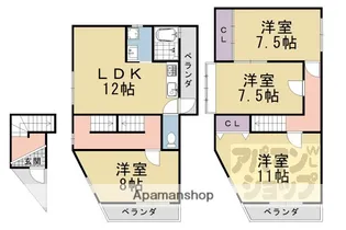 京都府京都市西京区川島六ノ坪町【一戸建】の間取り