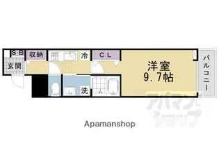 オーサム ヴィレッジ 京都桂【101号室】の間取り