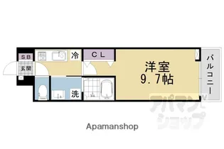 オーサム ヴィレッジ 京都桂【202号室】の間取り