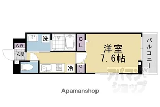 オーサム ヴィレッジ 京都桂【207号室】の間取り