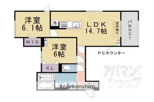 STグランツ【301号室】の間取り