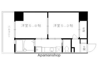 KUSHIGE GOJO【712号室】の間取り